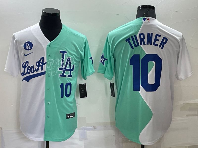 Men Los Angeles Dodgers #10 Turner green white Nike 2022 MLB Jersey2->los angeles dodgers->MLB Jersey